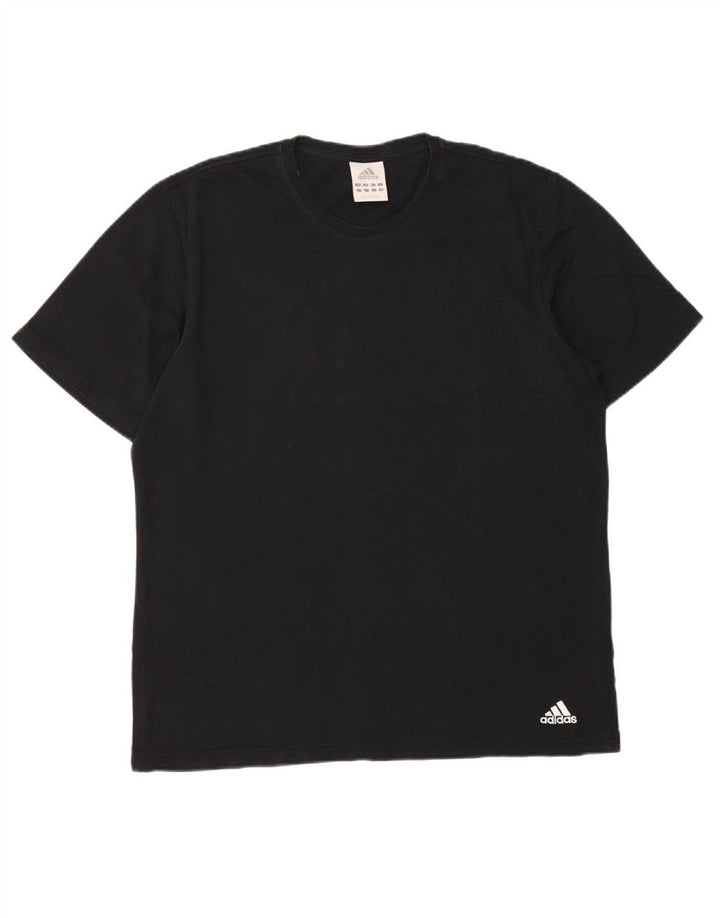 Camiseta masculina Adidas grande algodão preto