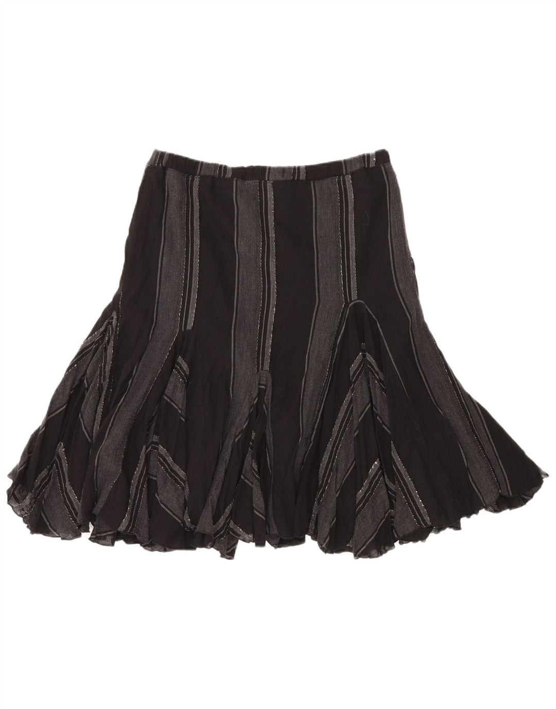 TRUSSARDI saia evasê feminina IT 46 grande W32 listrada preta