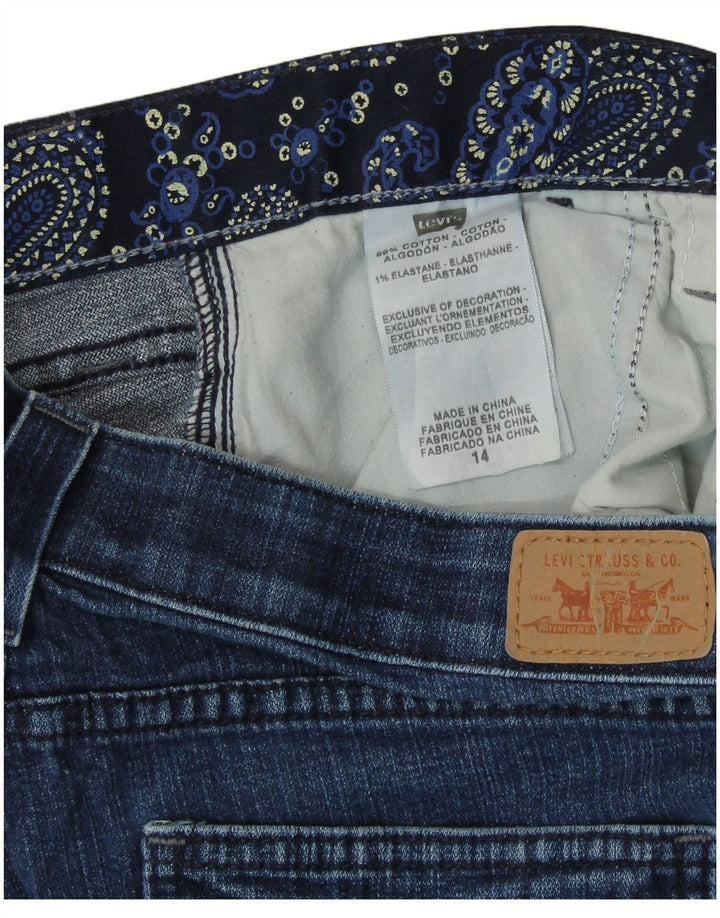LEVI'S Capri Jeans Feminino US 14 XL W36 L20 Azul Algodão