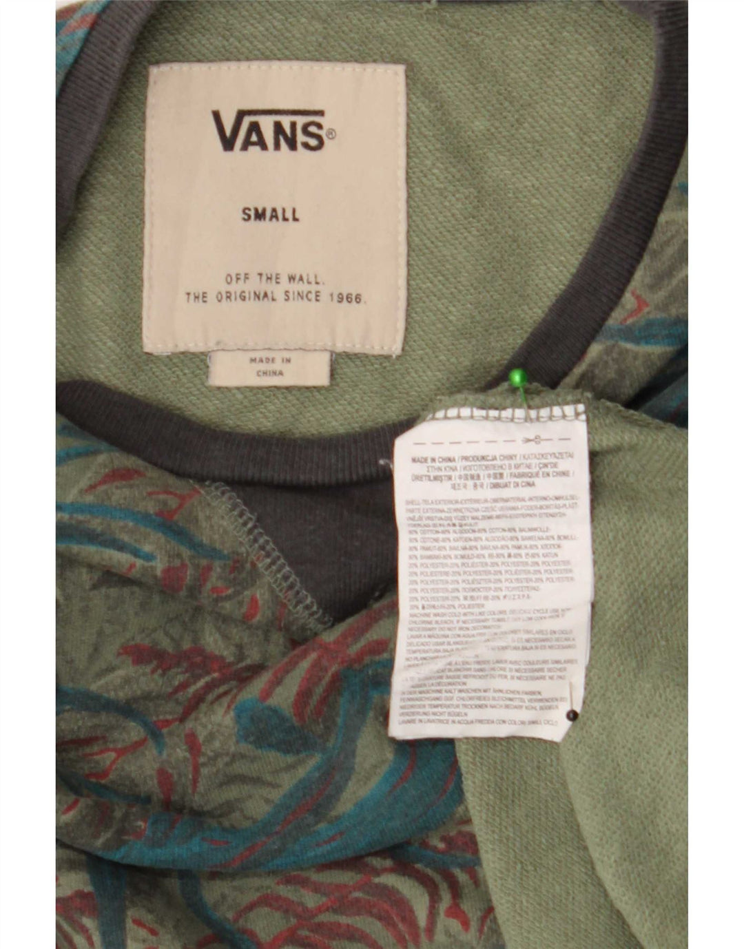 Moletom masculino Vans Jumper pequeno algodão floral multicolorido