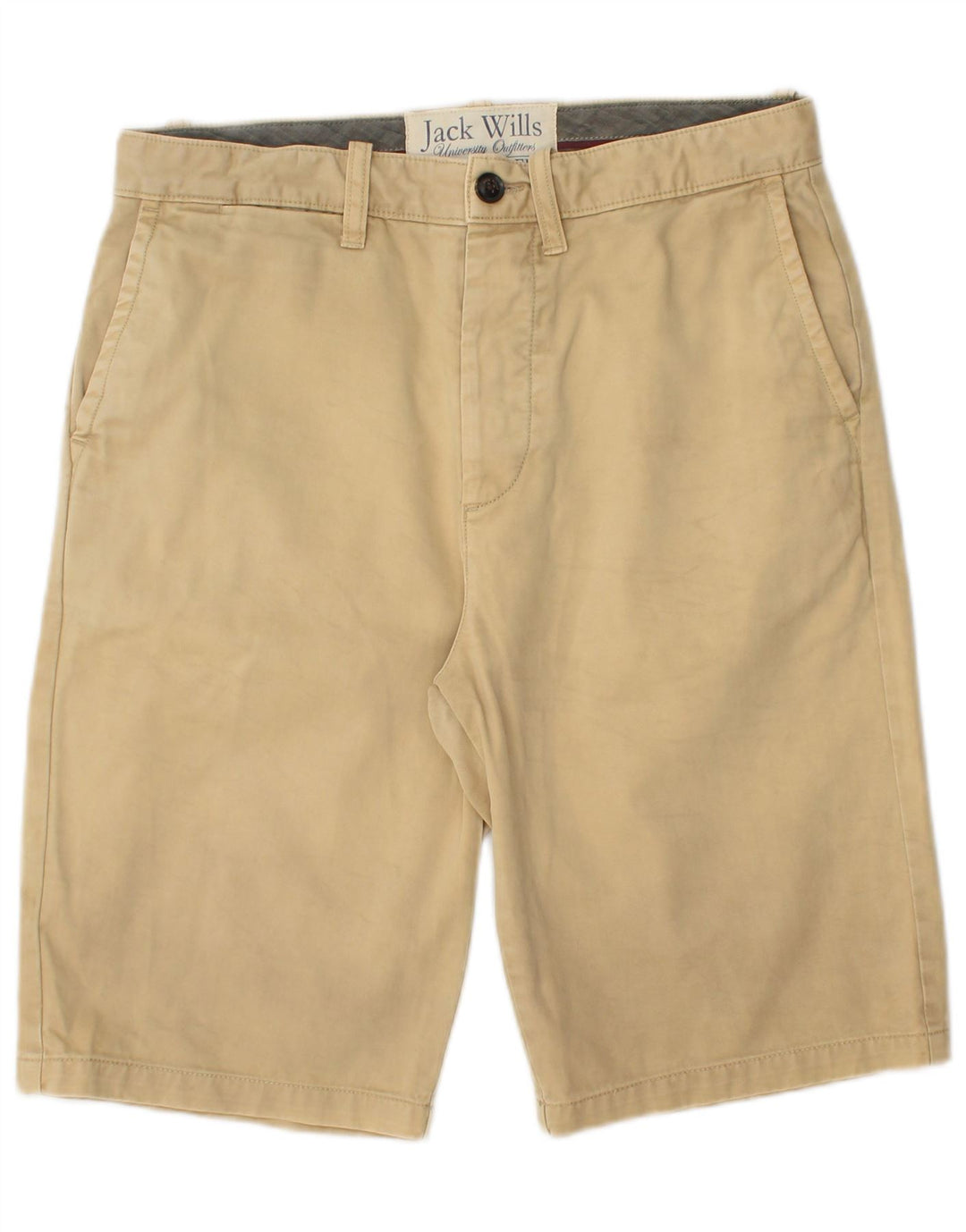 JACK WILLS Mens Chino Shorts Pequeno W32 Algodão Bege