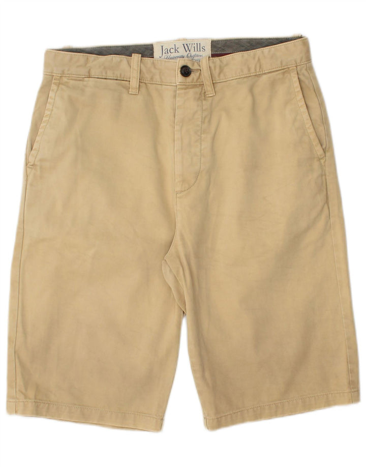 JACK WILLS Mens Chino Shorts Pequeno W32 Algodão Bege
