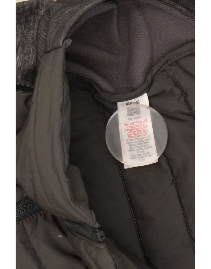 Jaqueta acolchoada com capuz para meninos Berghaus 14-15 anos cinza colorblock poliéster