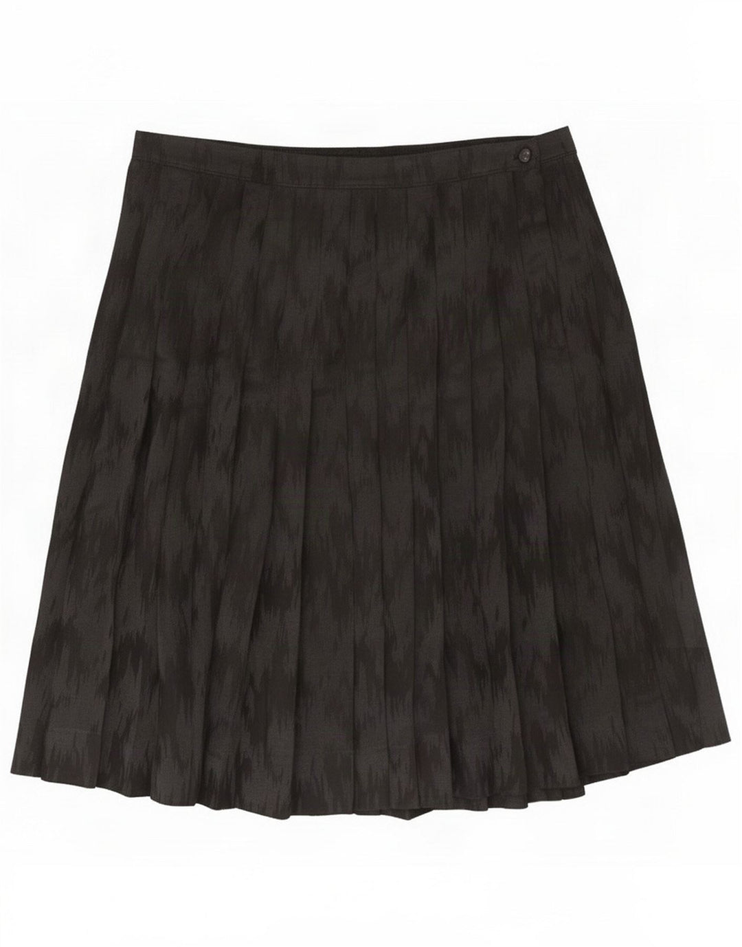Saia plissada com padrão abstrato feminino vintage médio W30 Preto