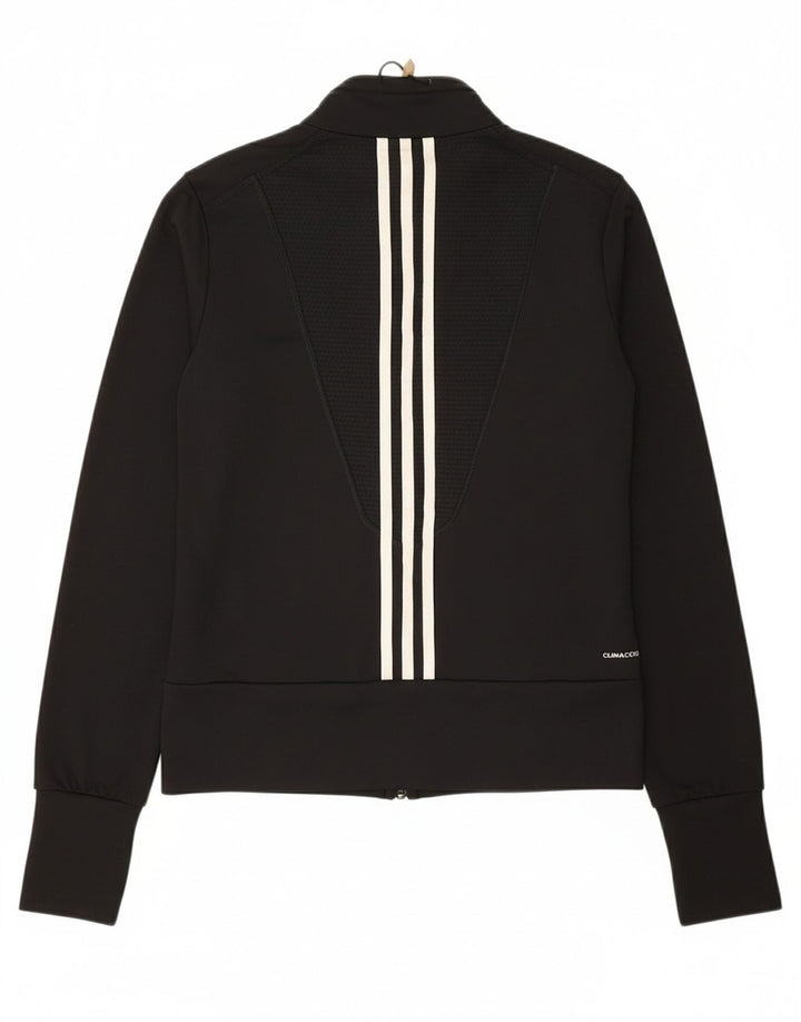 ADIDAS Womens Clima 365 Tracksuit Top Jacket UK 14 Medium Black Nylon