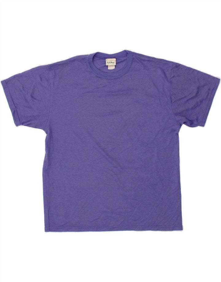 L.L.BEAN Womens T-Shirt Top UK 14 Medium Purple Cotton Vintage L.L.Bean and Second-Hand L.L.Bean from Messina Hembry 