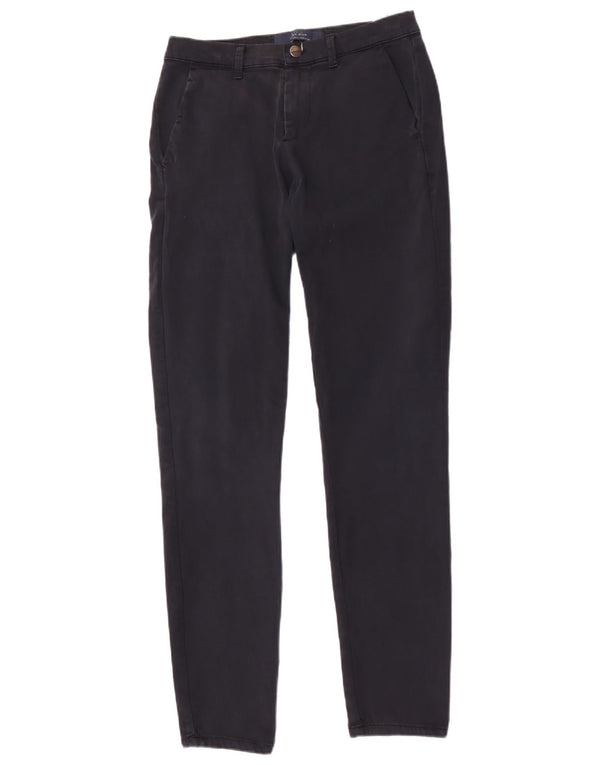 Zara Mens Skinny Chino Calças EU 40 Médio W31 L31 Azul Marinho Algodão