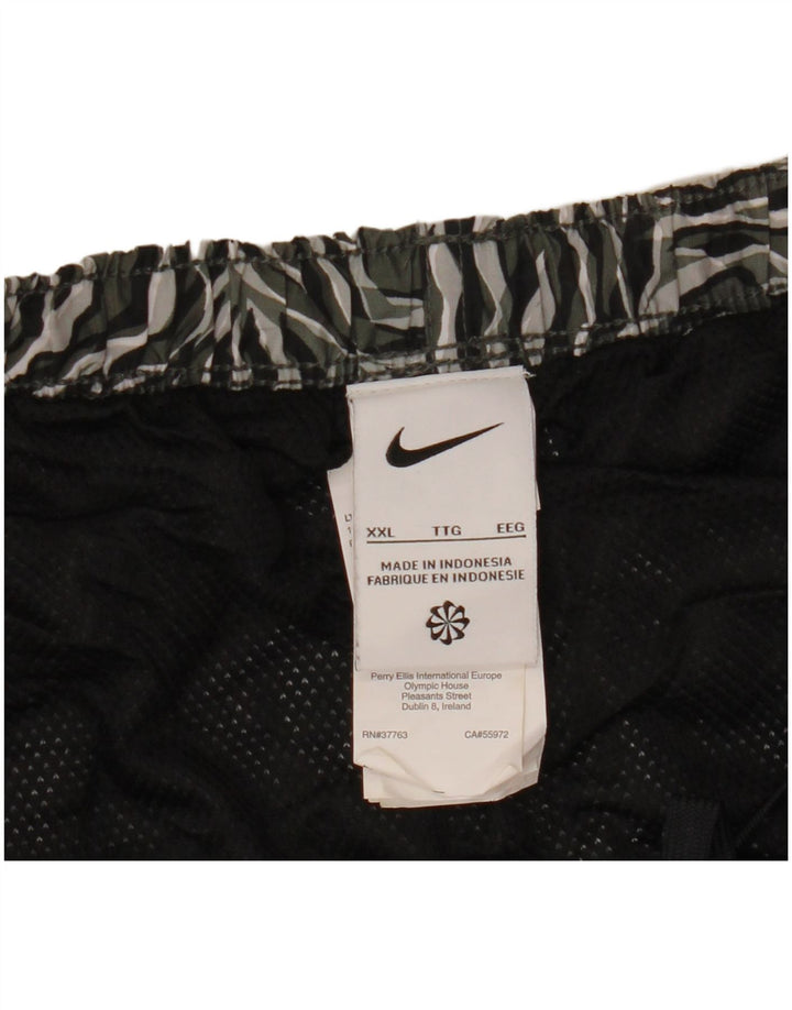 Shorts de natação masculino Nike 2XL cinza com estampa animal de poliéster