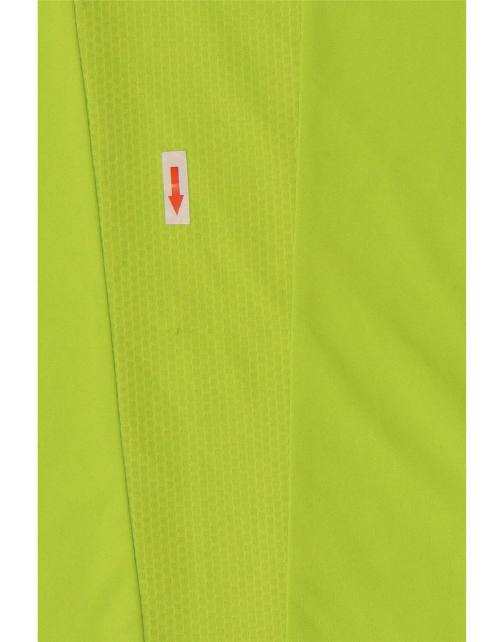 Camiseta masculina Adidas Climacool Top médio verde colorblock poliéster