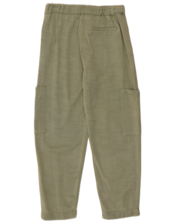 Zara Calças cargo soltas para meninas 9-10 anos W25 L23 Verde