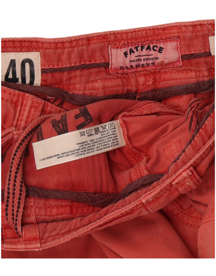 Shorts Chino Masculino Fat Face W40 XL Algodão Vermelho
