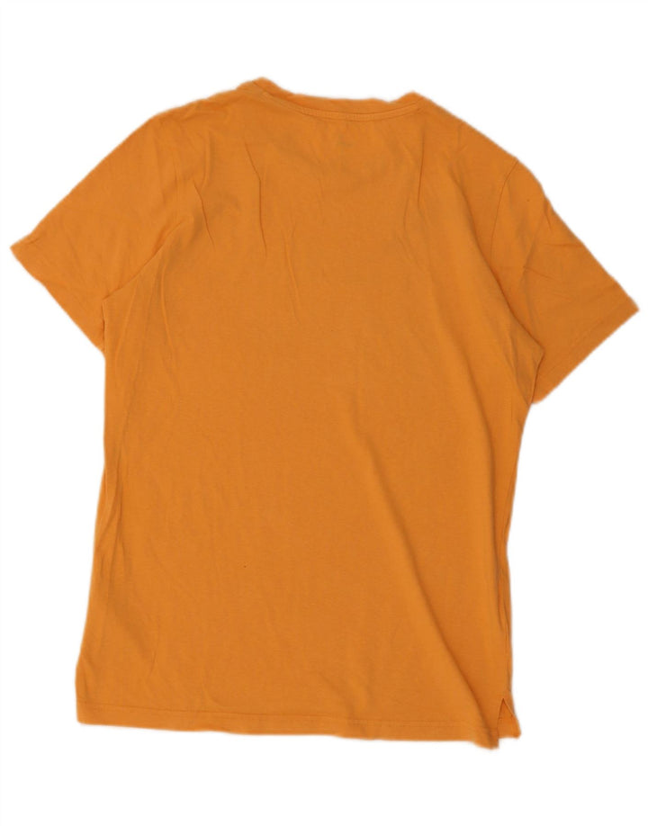 Puma Mens Graphic T-Shirt Top Pequeno Algodão Laranja