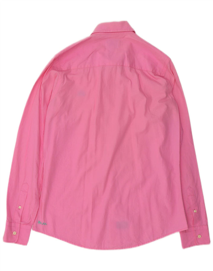 Camisa masculina La Martina médio algodão rosa