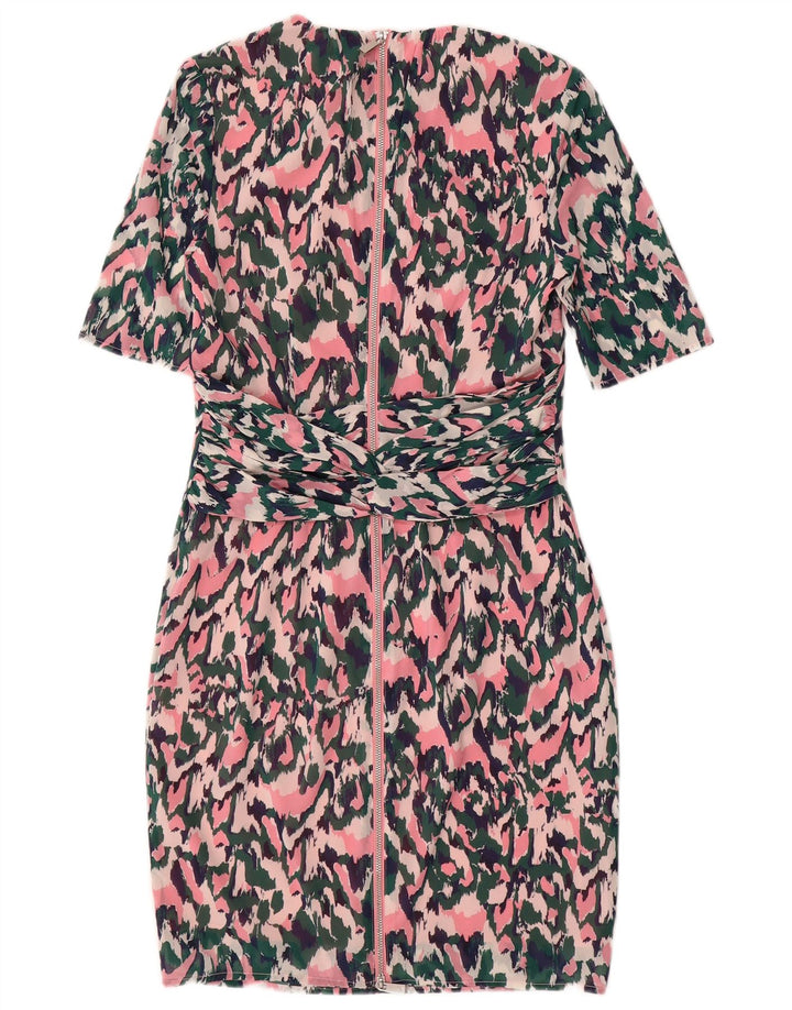 WHISTLES Womens Abstract Pattern Sheath Dress UK 10 Small Multicoloured