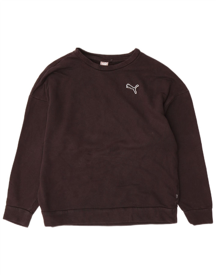 Puma moletom feminino jumper UK 16 grande algodão preto