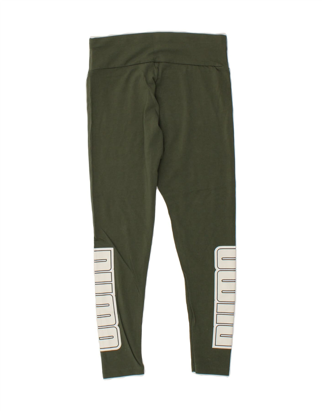 PUMA Womens Graphic Leggings UK 12 Medium  Khaki Cotton Vintage Puma and Second-Hand Puma from Messina Hembry 