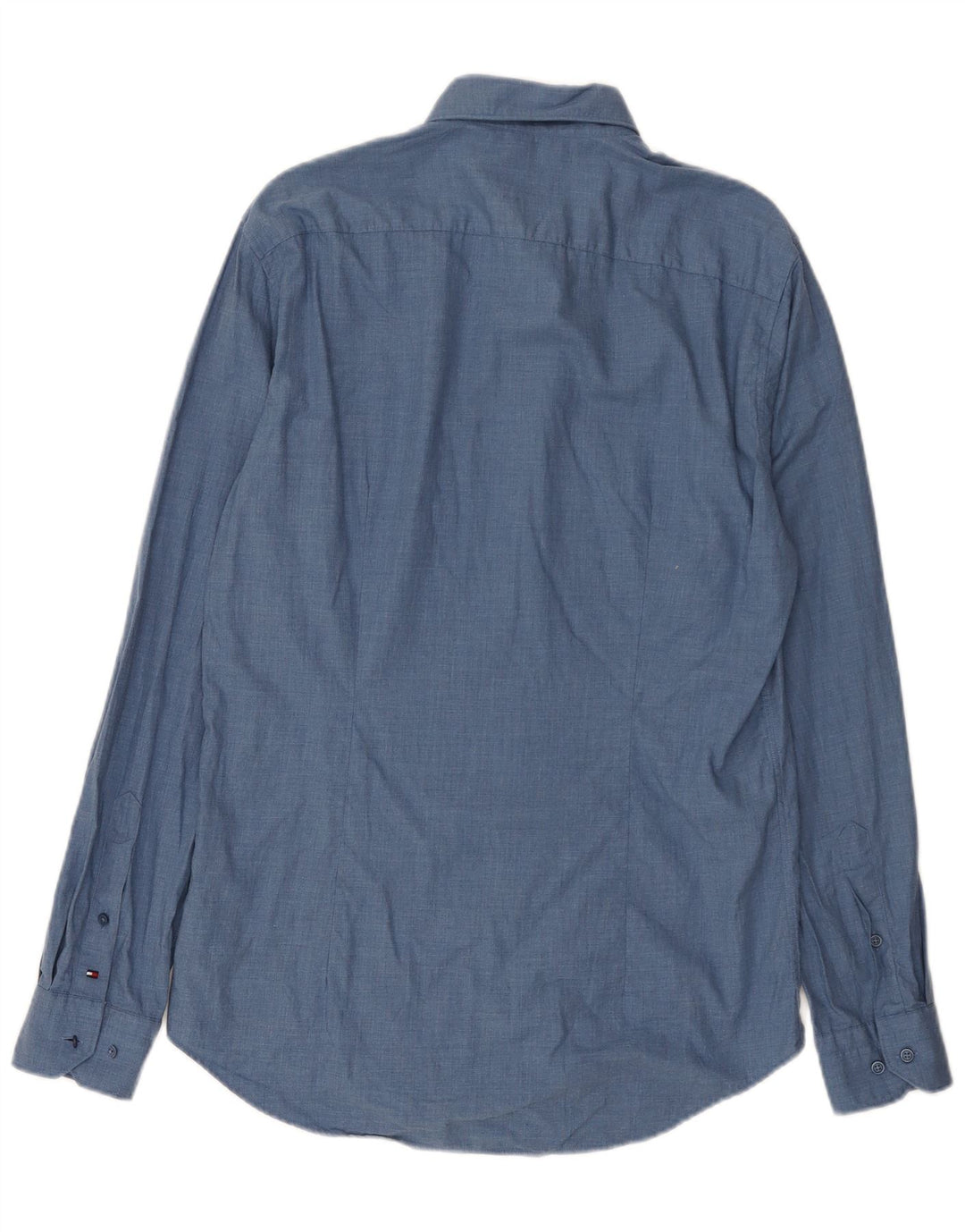 Camisa masculina Tommy Hilfiger Slim Fit tamanho 40 algodão azul médio