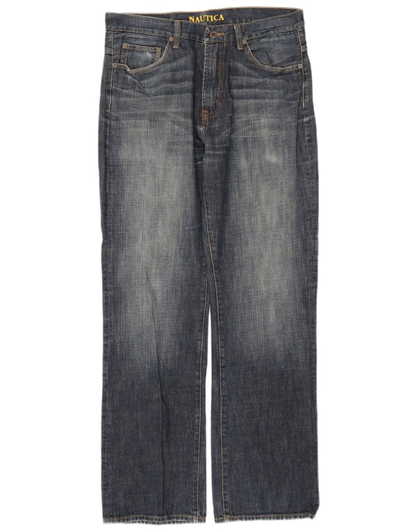 Calça jeans reta masculina NAUTICA W33 L34 algodão azul marinho
