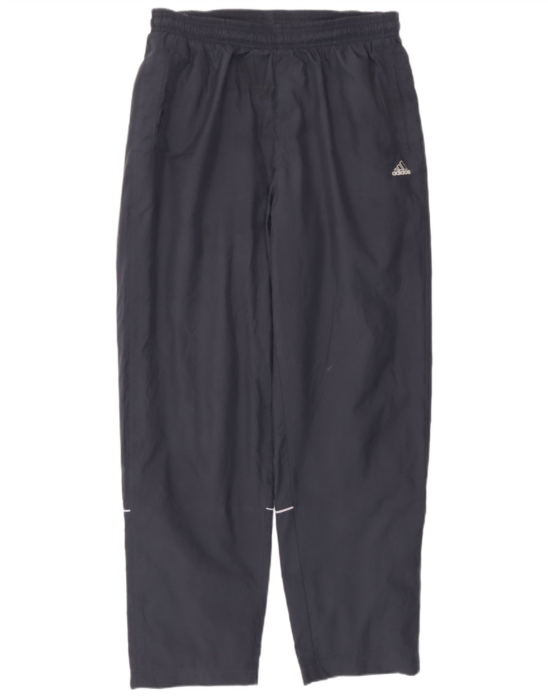 Calça de treino feminina Adidas UK 14 grande poliéster azul marinho