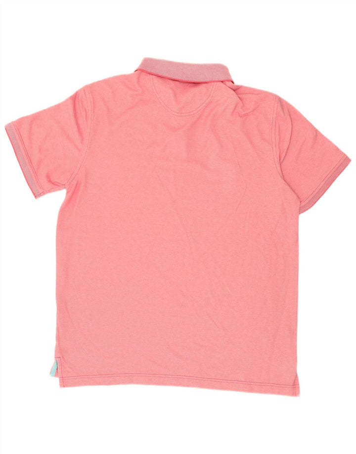 Camisa polo masculina IZOD algodão rosa médio