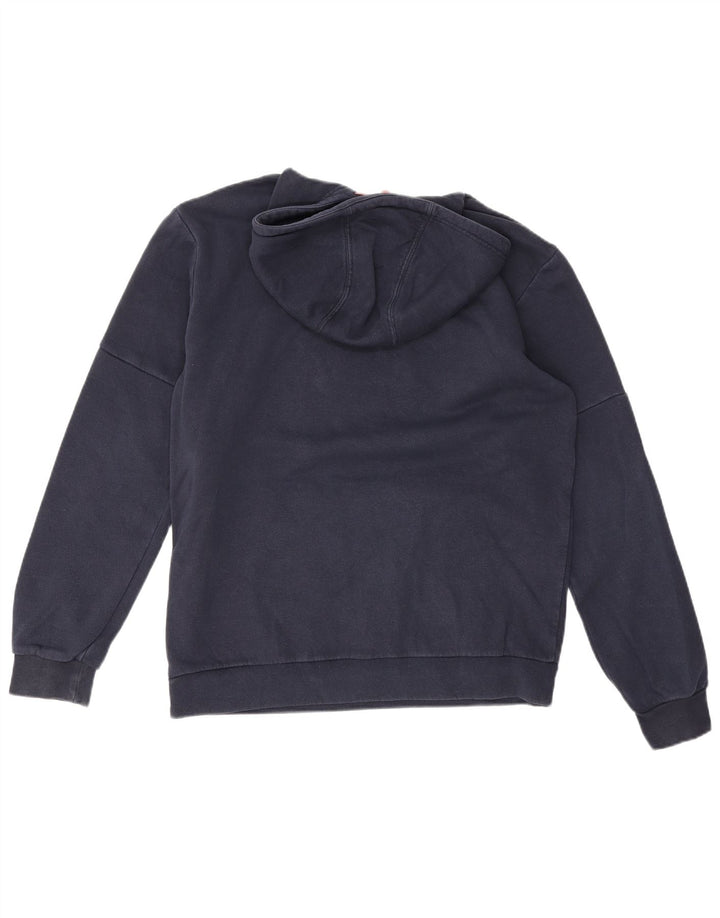 Adidas Mens Hoodie Jumper Médio Azul Marinho Algodão