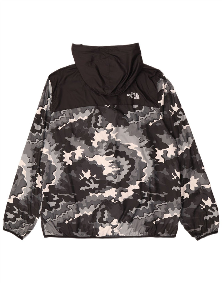 Jaqueta de chuva masculina com capuz The North Face UK 42 XL camuflada preta