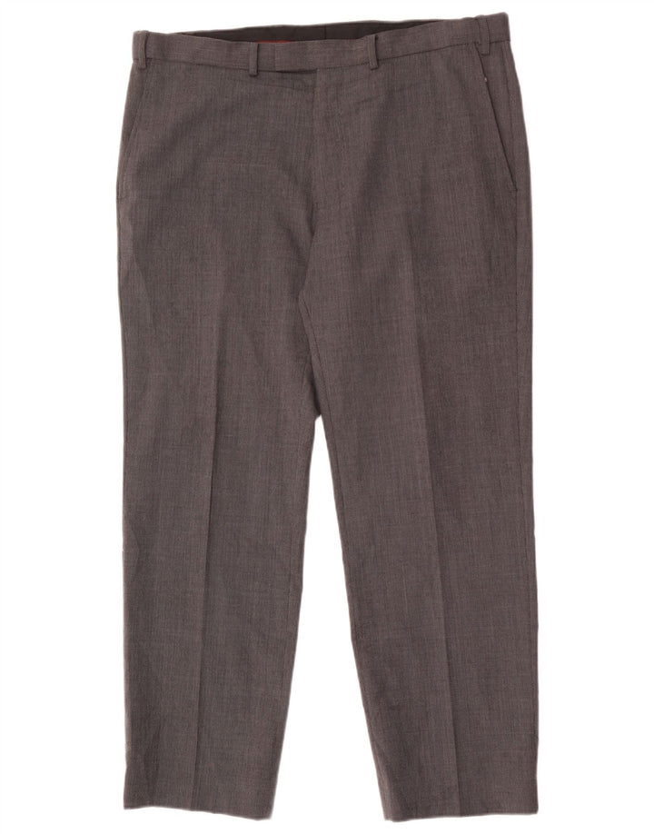 Calça masculina Marks & Spencer reta regular fit W36 L29 lã cinza