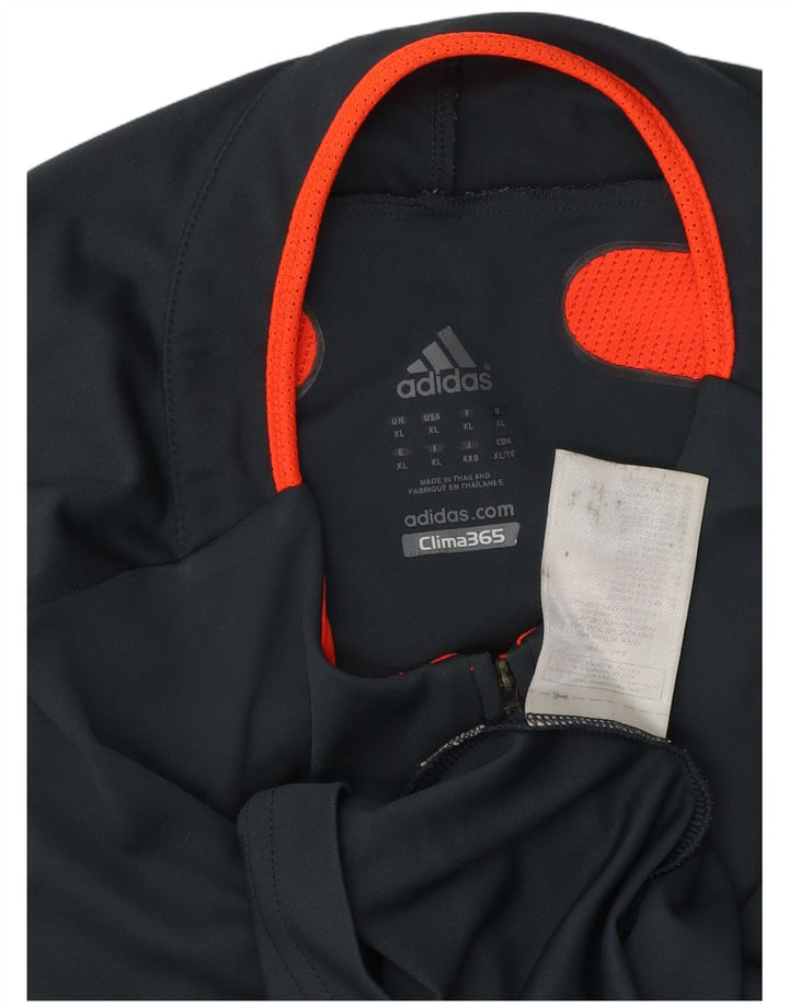 Adidas Mens Clima 365 Zip Neck Pullover Treino Top XL Cinza Colourblock