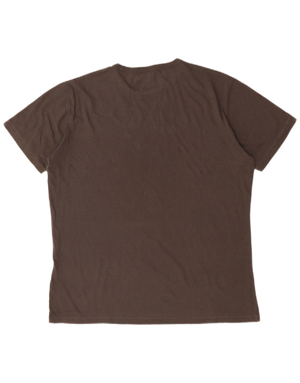 Camiseta gráfica masculina Replay Top XL algodão cinza