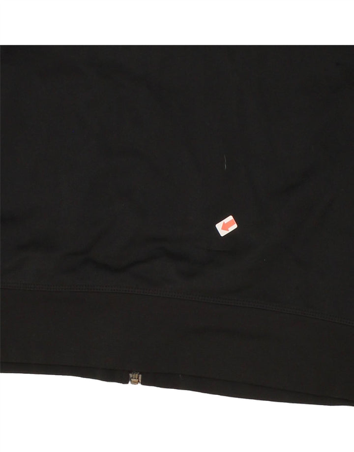 NIKE Mens Graphic Zip Hoodie Sweater Large Black Polyester Vintage Nike and Second-Hand Nike from Messina Hembry 
