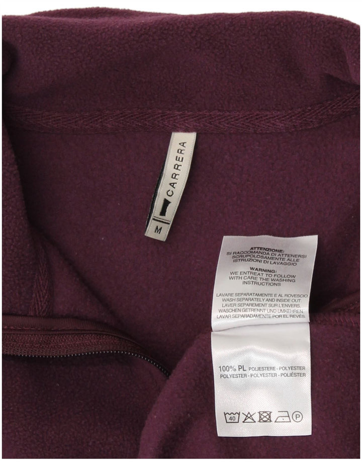 Jumper de lã feminino Carrera com zíper e gola UK 14 médio marrom poliéster