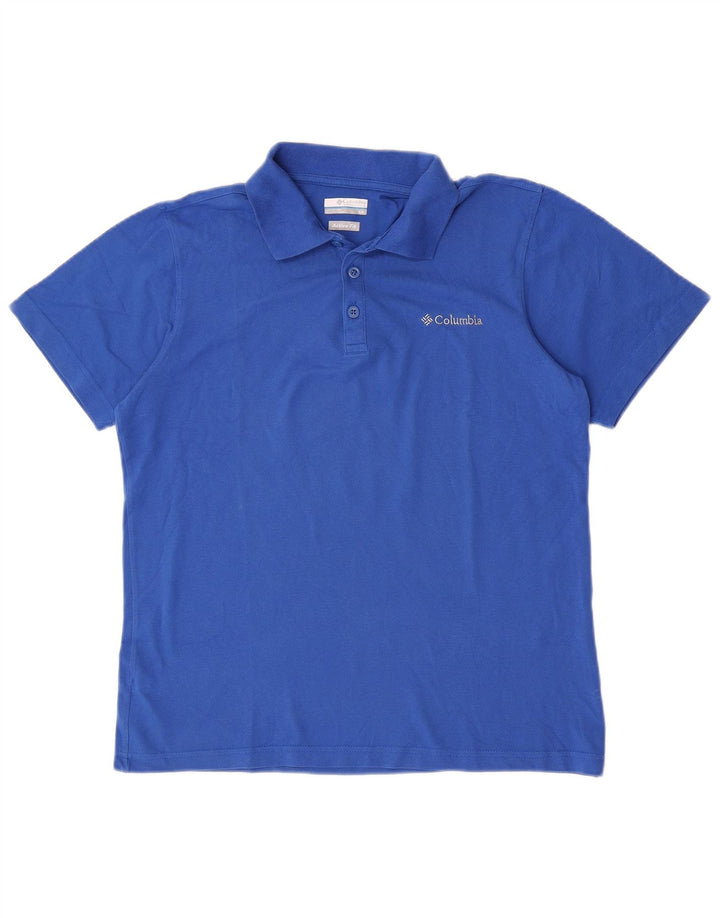 Camisa polo Columbia masculina Active pequena azul
