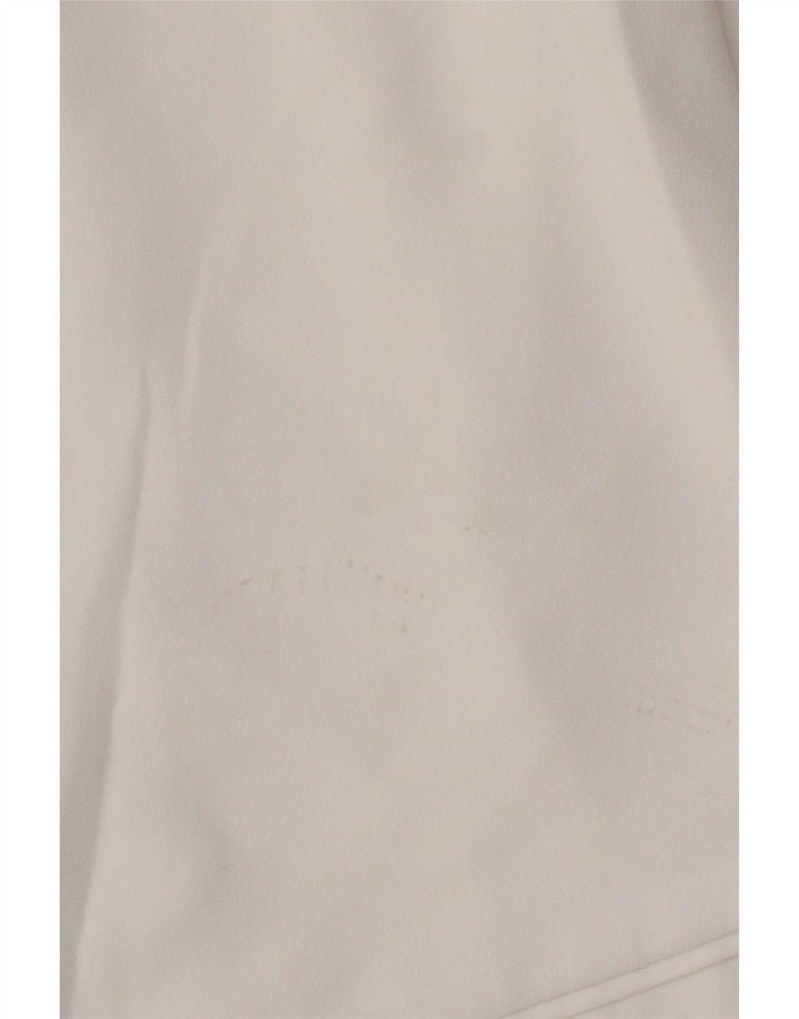 Zara Jaqueta blazer feminina manga 3/4 aberta Reino Unido 10 pequena branca