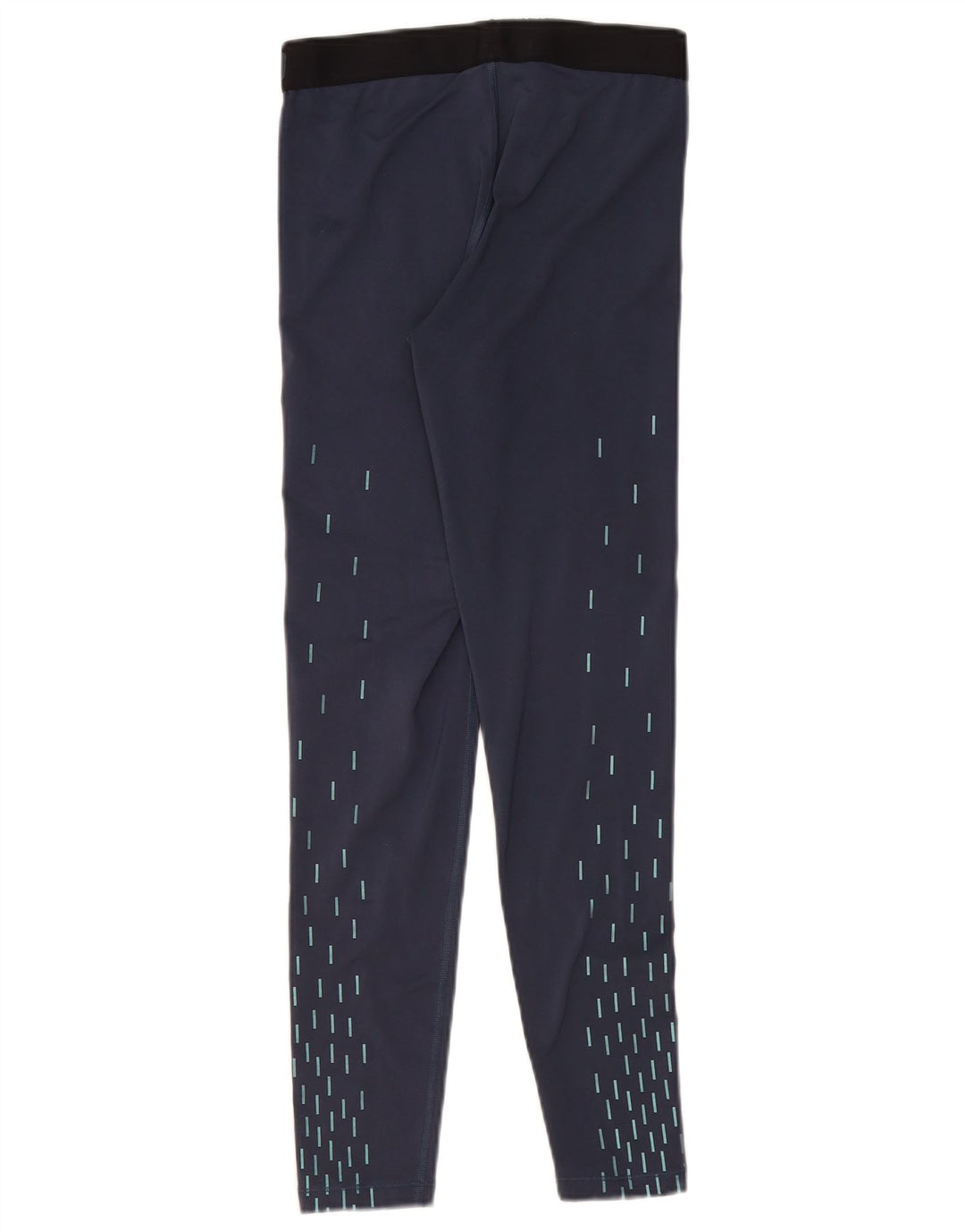 Leggings Nike Womens Dri Fit Graphic UK 12 Médio Azul Marinho Geométrico