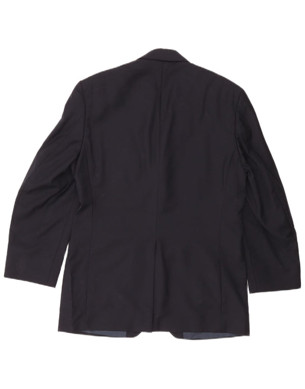 Jaqueta blazer masculina Ralph Lauren com 3 botões Reino Unido 38 pequena lã azul marinho