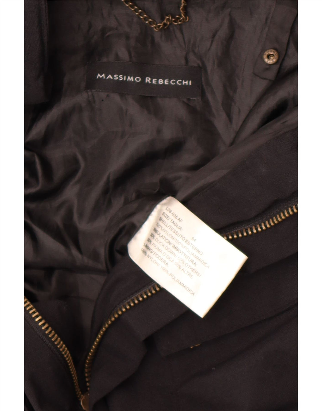 Jaqueta utilitária masculina Massimo Rebecchi IT 54 2XL nylon preto