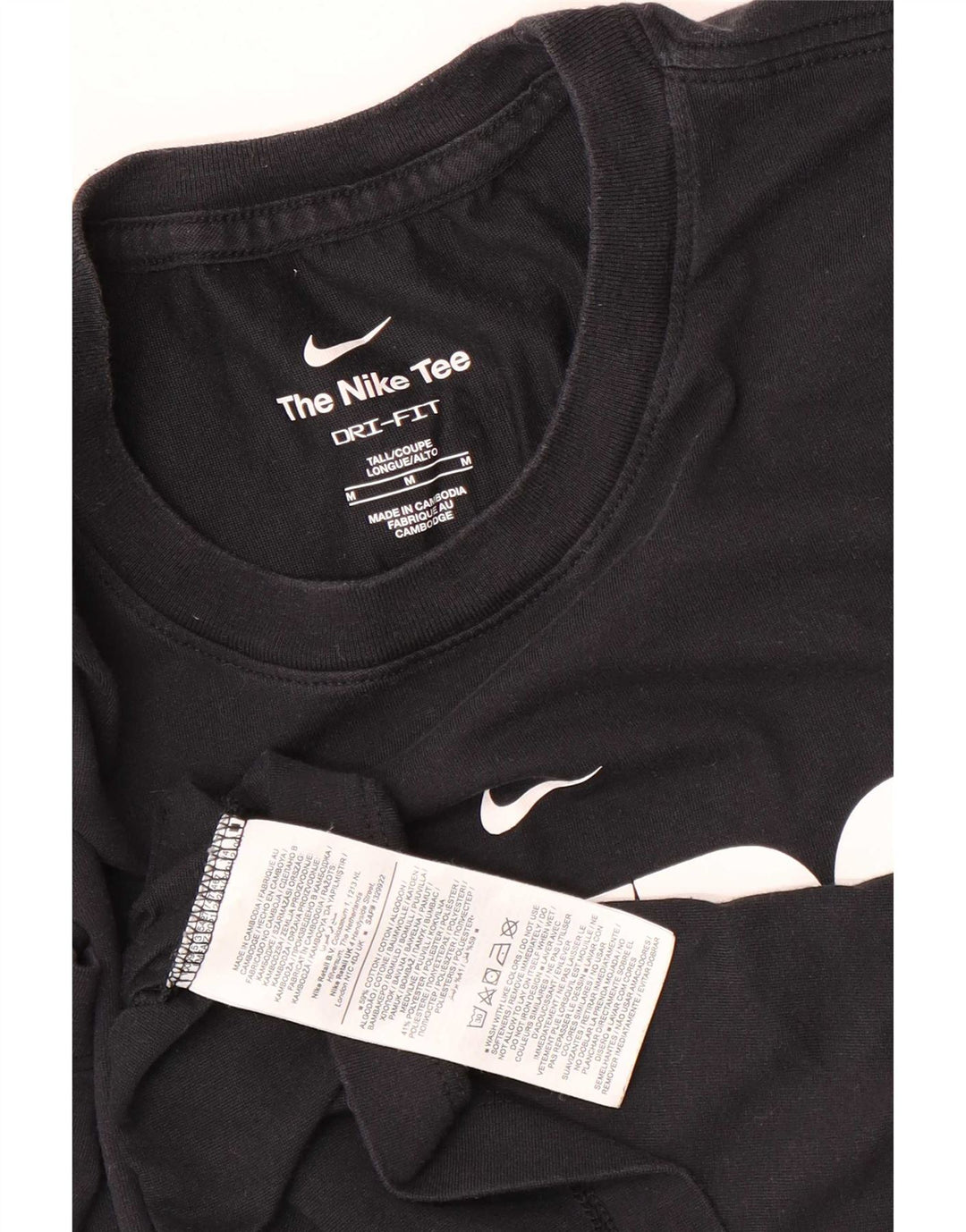 Camiseta Nike Masculina Dri Fit Graphic Top Médio Algodão Preto
