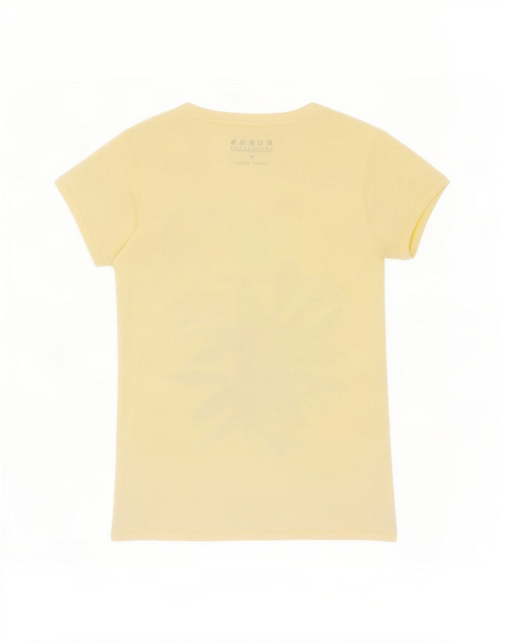 Camiseta feminina Guess com estampa gráfica UK 12 amarelo médio