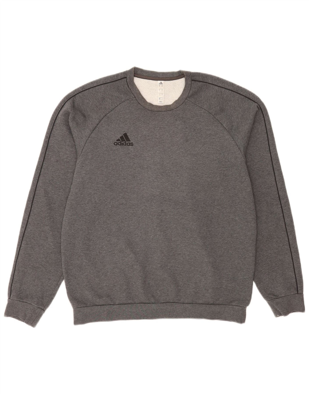 Adidas masculino regular fit moletom jumper médio cinza algodão manchado