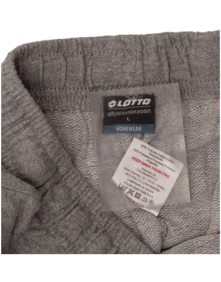 Calça de treino masculina Lotto Joggers grande algodão cinza