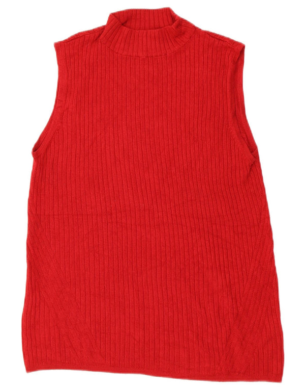 Regata feminina Marks & Spencer com colete UK 12 viscose vermelha média