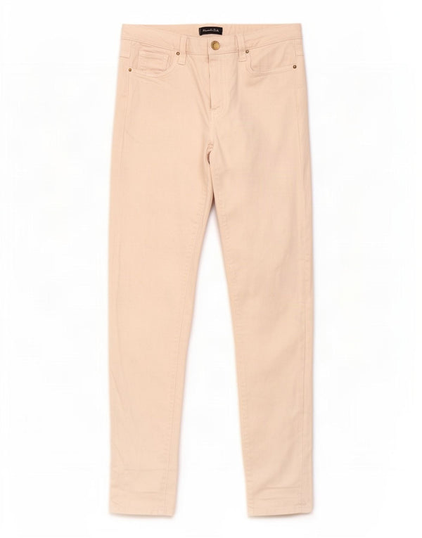 Calça casual justa feminina Massimo Dutti W28 L30 bege
