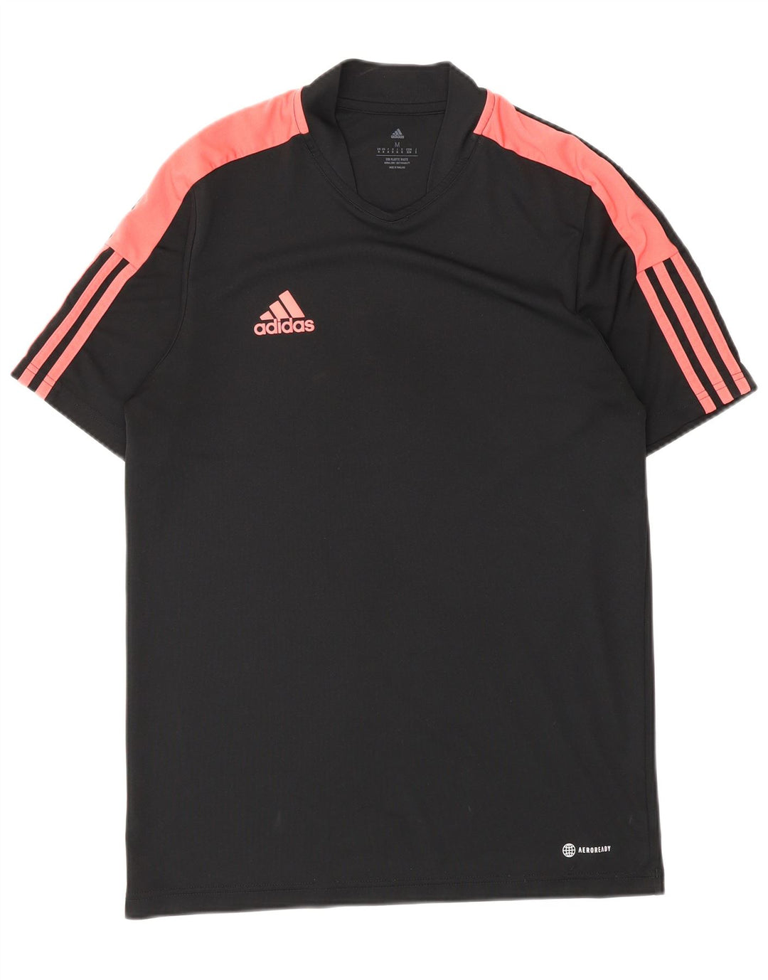 Camiseta masculina Adidas regular de manga curta Top médio preto colorblock