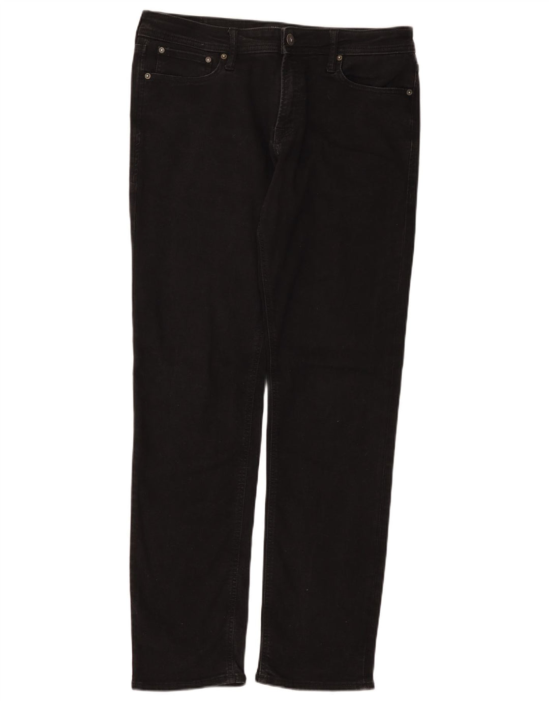 Jeans retos masculinos Jack & Jones W34 L34 algodão preto
