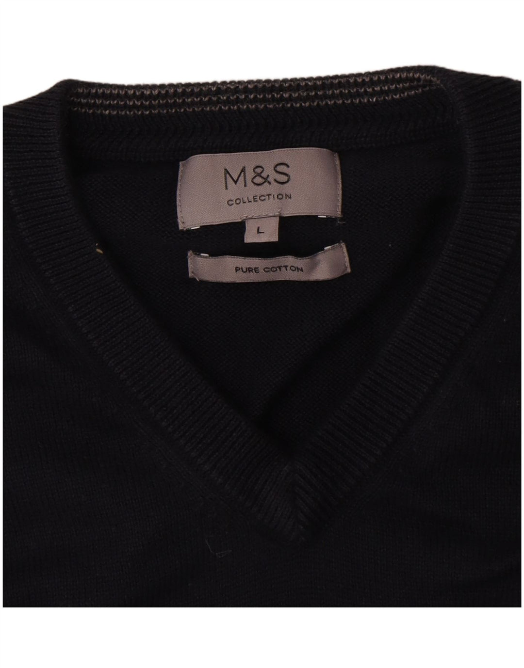 Regata masculina Marks & Spencer com colete grande de algodão azul marinho
