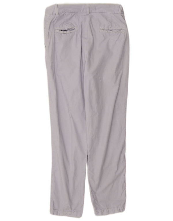 Calça chino reta feminina Marks & Spencer UK 8 pequena W26 L27 azul