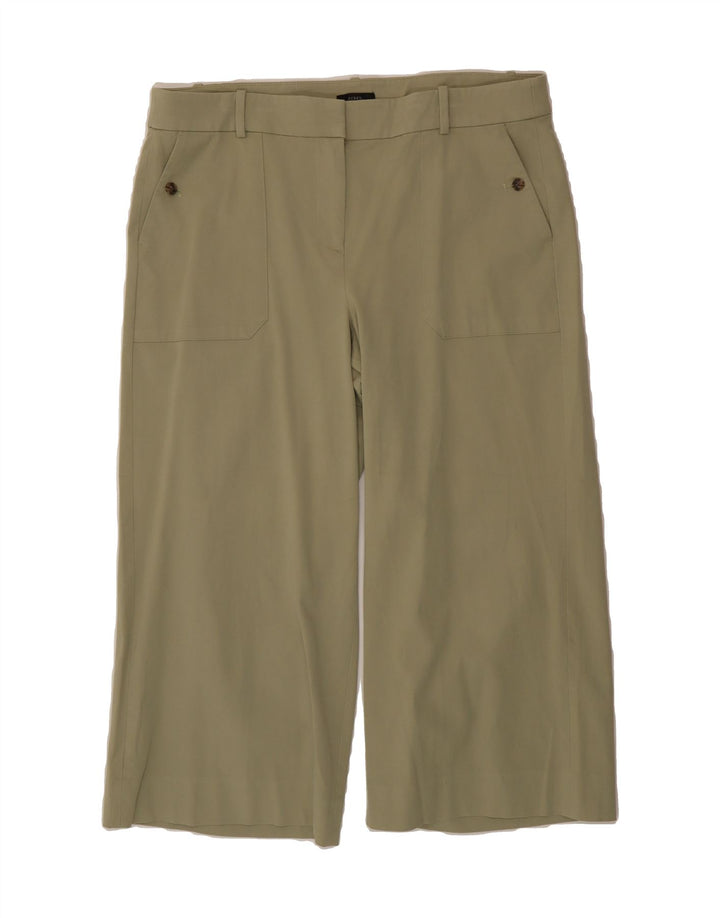 J. CREW Womens Straight Cropped Trousers US 18 2XL W40 L25 Khaki Cotton Vintage J. Crew and Second-Hand J. Crew from Messina Hembry 
