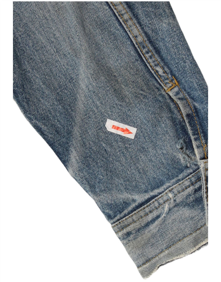 Jaqueta jeans feminina Meltin' Pot UK 18 XL algodão azul