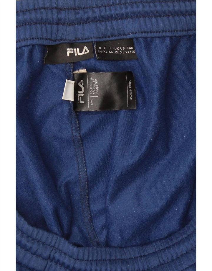Calça Fila Mens Treino XL Azul Colourblock Poliéster
