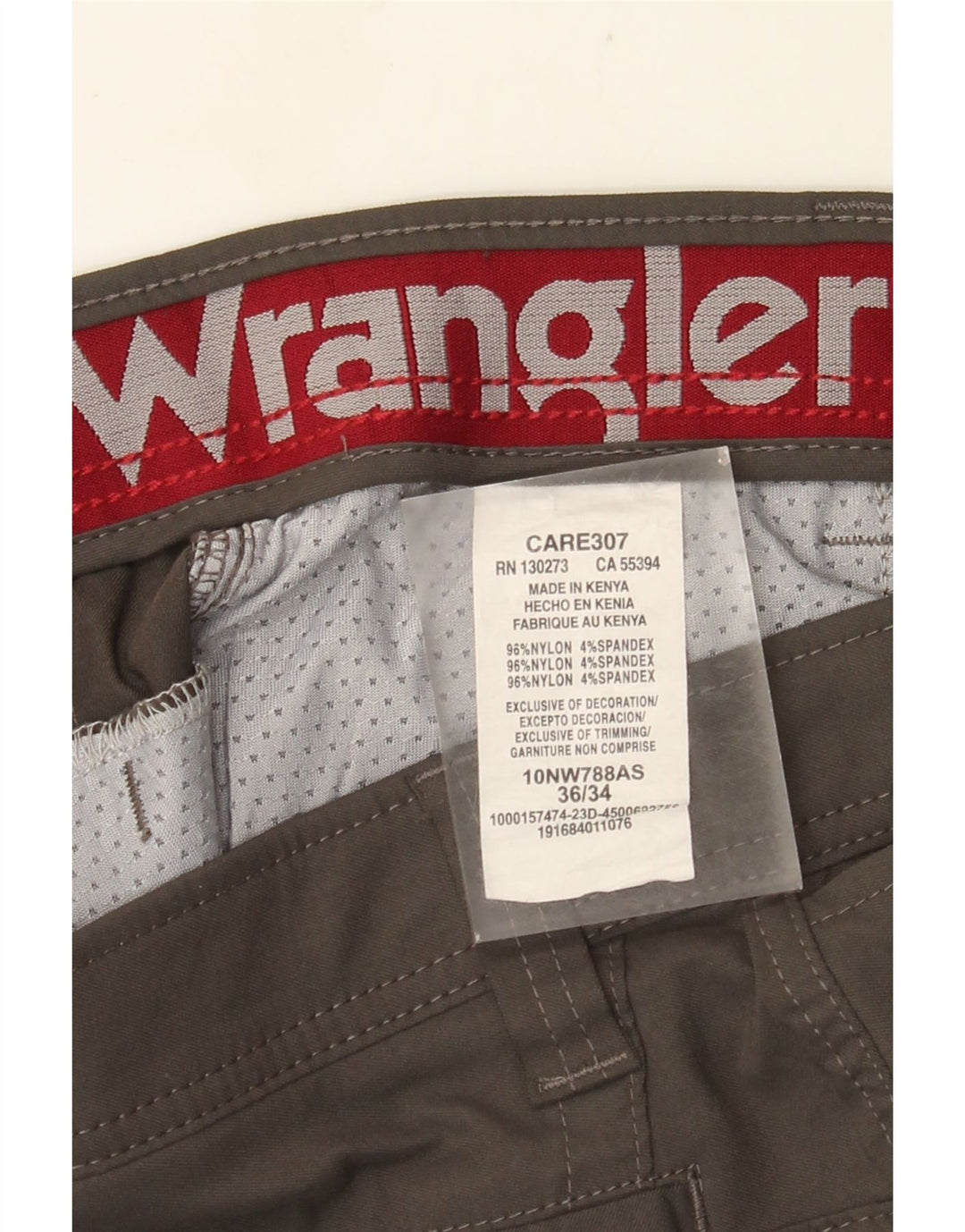 Calça cargo reta masculina WRANGLER W36 L34 cinza nylon